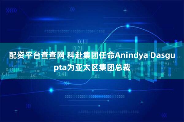 配资平台查查网 科赴集团任命Anindya Dasgupta为亚太区集团总裁
